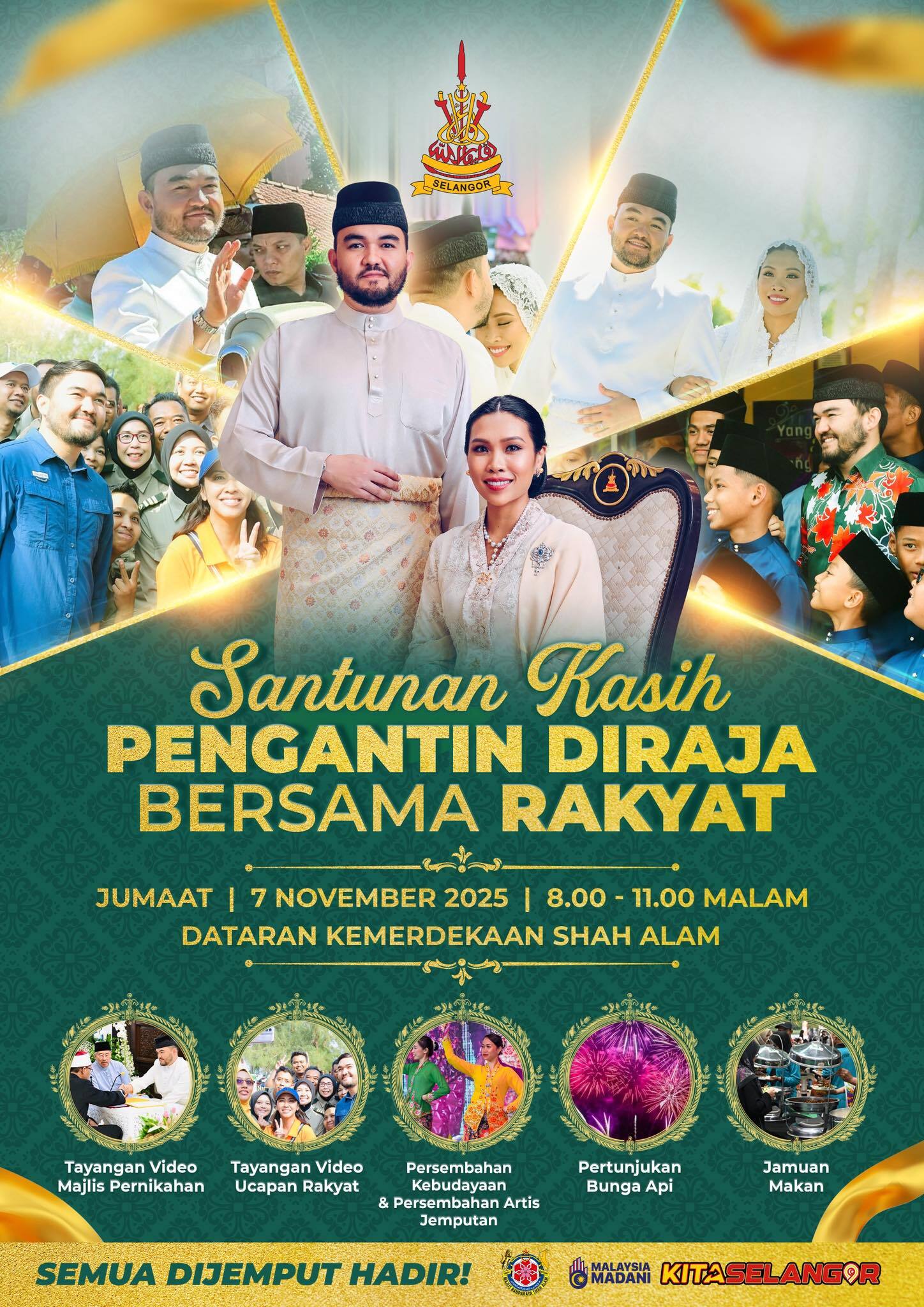 Majlis Santunan Kasih Pengantin Diraja Bersama Rakyat